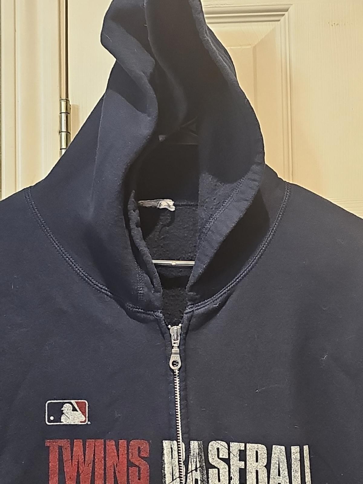 Minnesota Twins majestic MLB Full Zip Hooded Sweatshirt Jacket Size XL