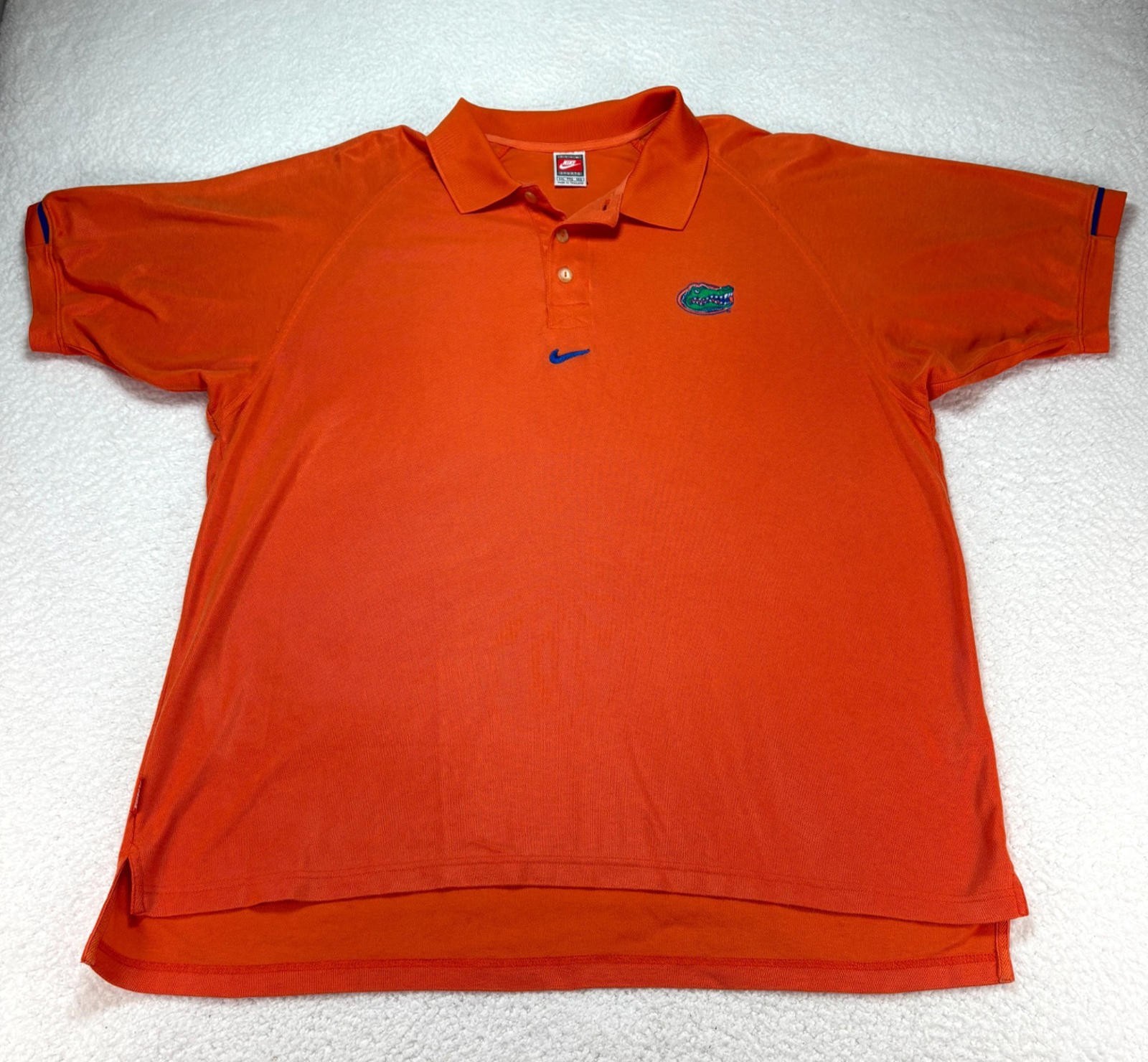 Vintage Nike Team Sports Polo Center Swoosh Mens 2XL U of Florida Dri Fit Gators