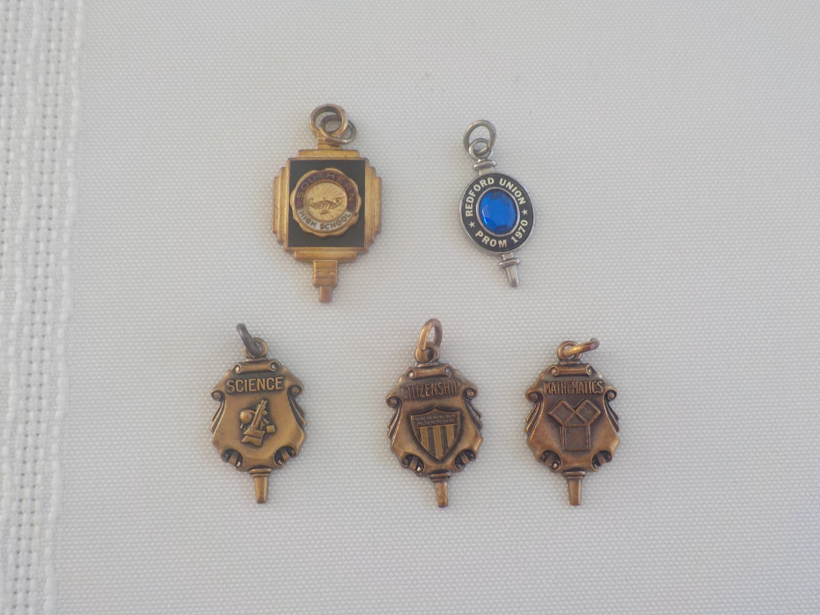 Military Pin H Diamond School Charms Religious 925 1/20 & 1/10 GF & Metal MixLot