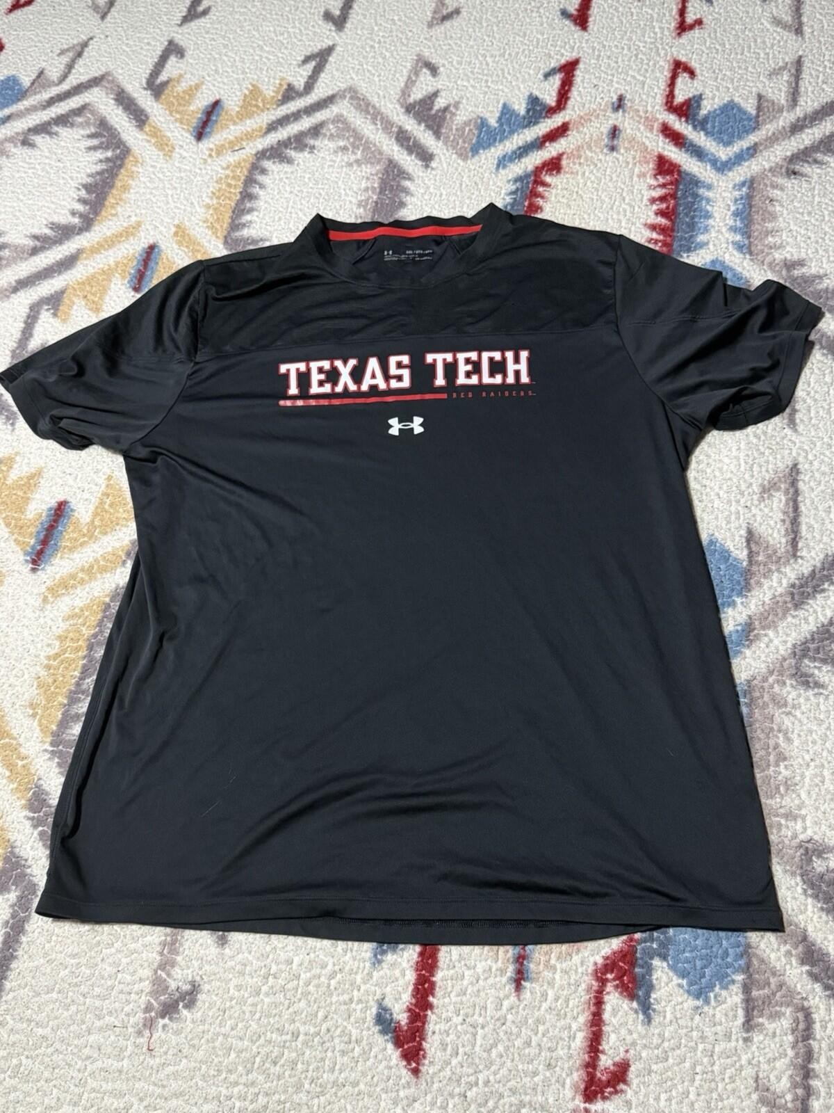 Under Armour Texas Tech Red Raiders Performance T Shirt Men’s Size 2XL