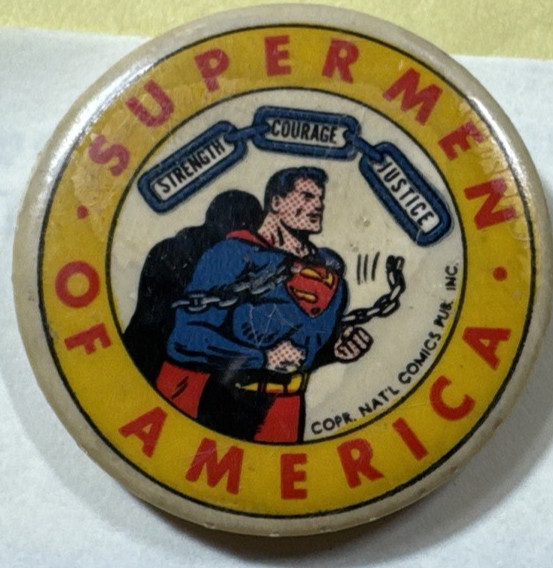 Rare 1950s Supermen of America Club Certificate, Secret Code, Rare Pinback, MORE