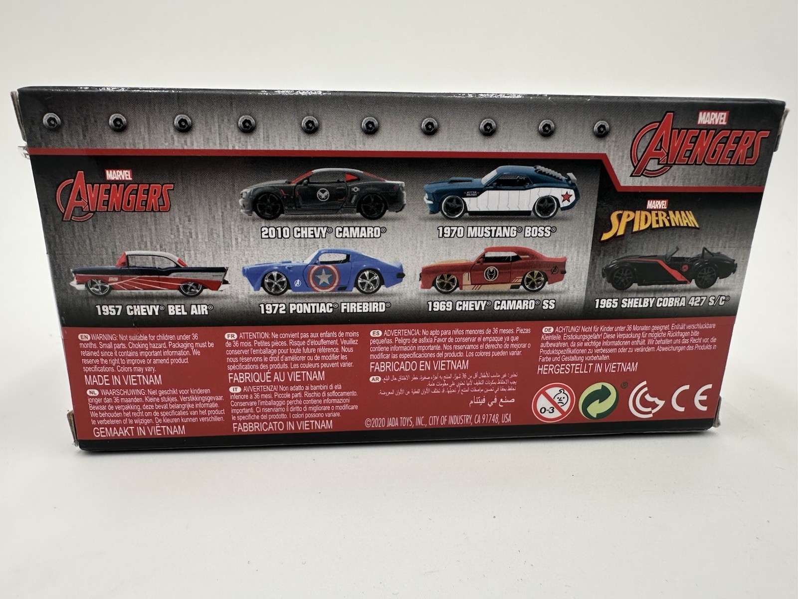 Marvel Avengers 2010 Chevy Camaro Jada Gray Diecast 1:32 Scale Ages 8 & Up New